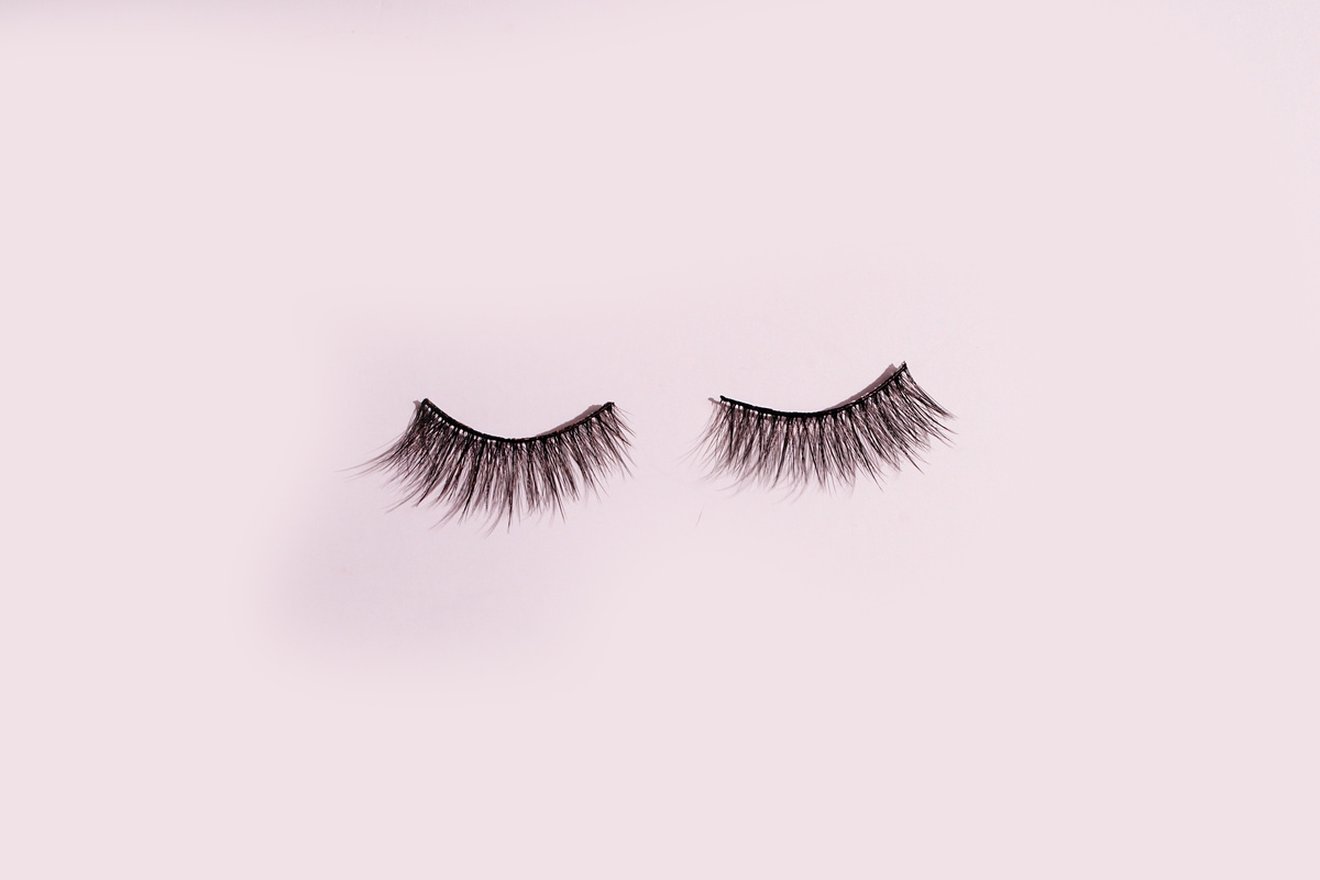False Eyelashes on White Background